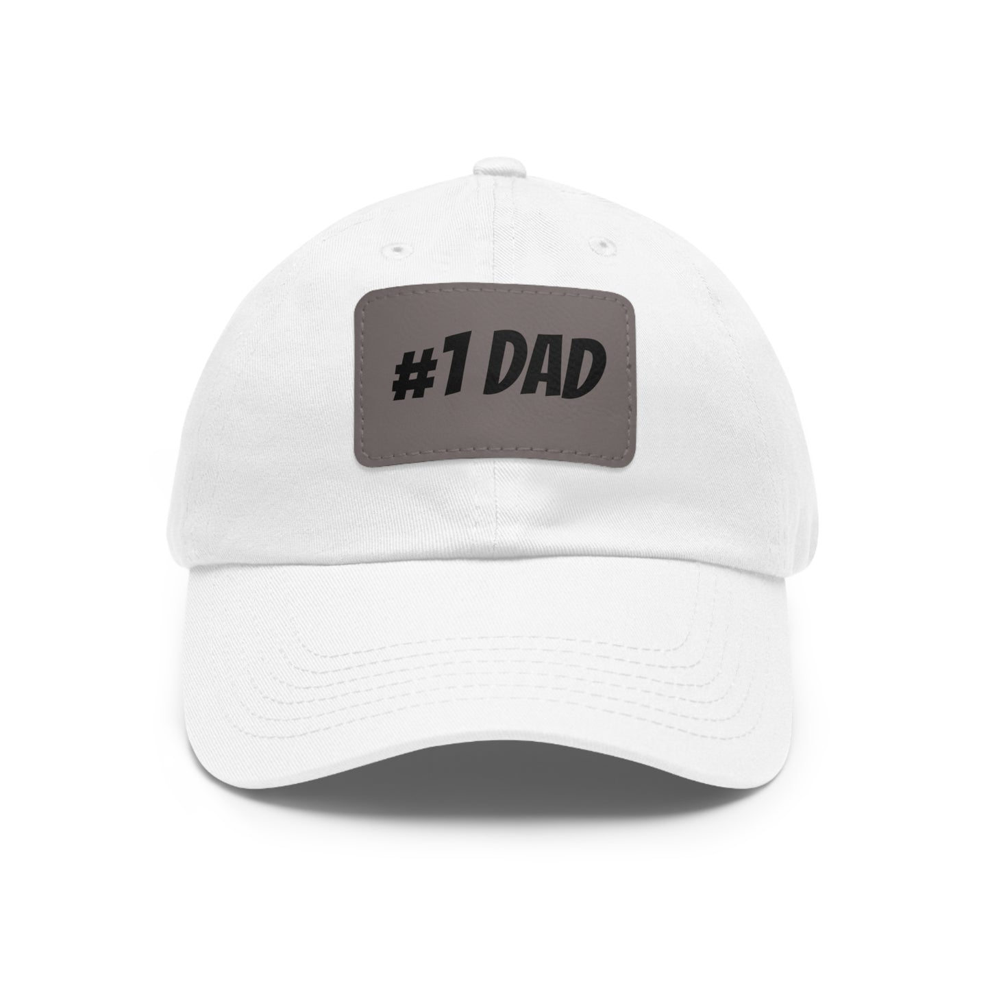 Dad Hat with Leather Patch (Rectangle)