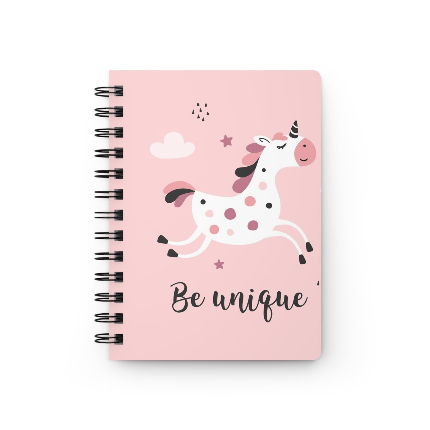 Be Unique Unicorn Spiral Bound Journal - Cute & Colorful Design for Kids and Adults
