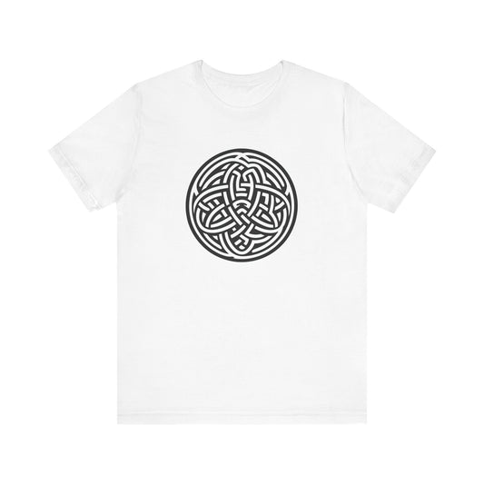 Celtic Knot Unisex Jersey Tee, Casual Wear, Gift for Him/Her, Nature Lover Shirt, Unique Party Tee, Festival Attire