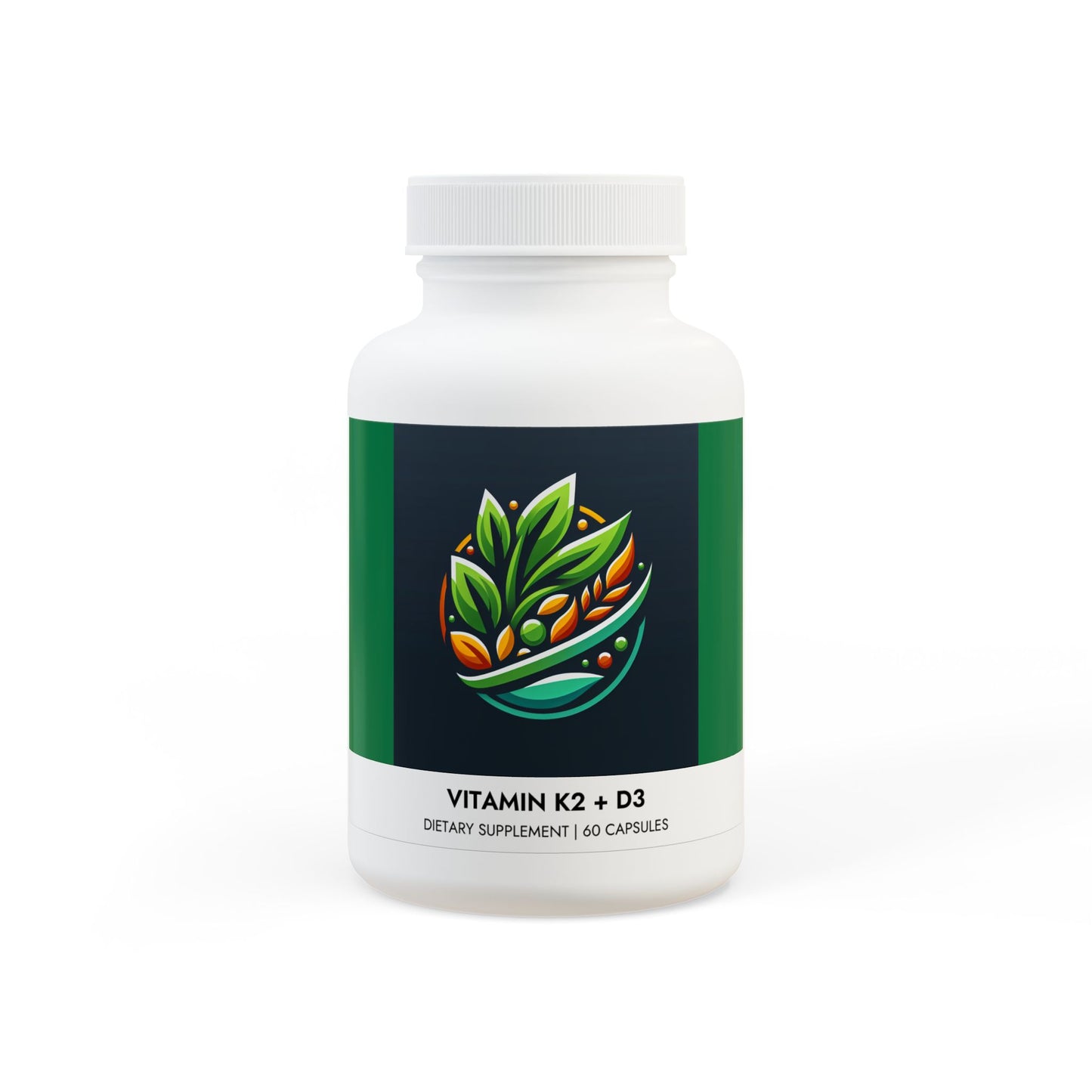 Vitamin K2 + D3 Supplement (60 Capsules)